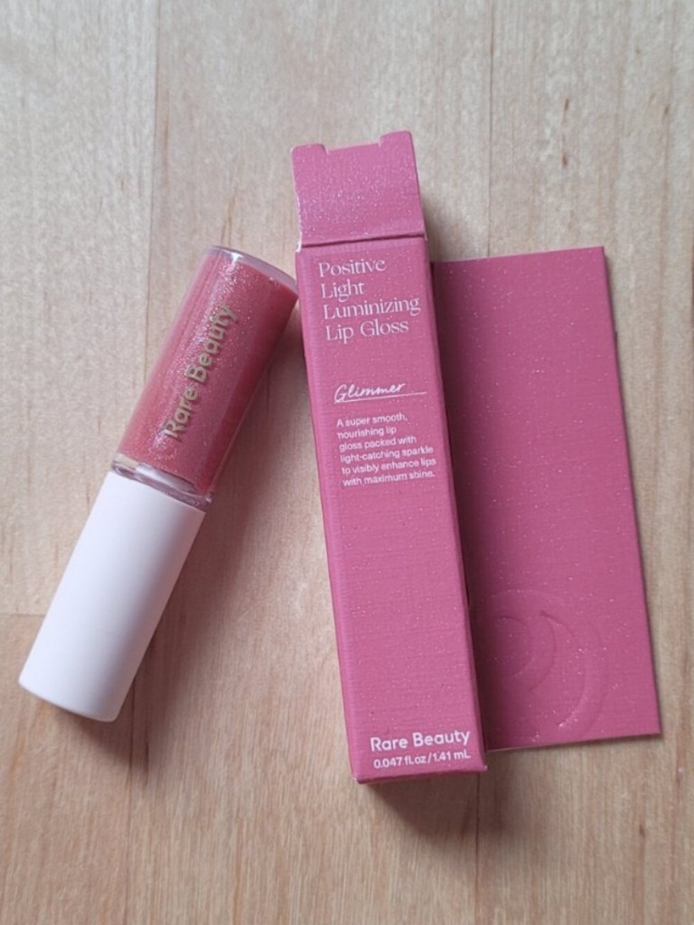 RARE BEAUTY Positive Light Luminizing Lip Gloss Glimmer 0.047oz 1.41ml Travel